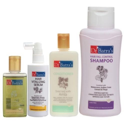 Dr Batra's Hair Fall Control Shampoo 500 ml + Conditioner 200 ml + Hair Vitalizing Serum 125 ml + Hair Oil 100 ml