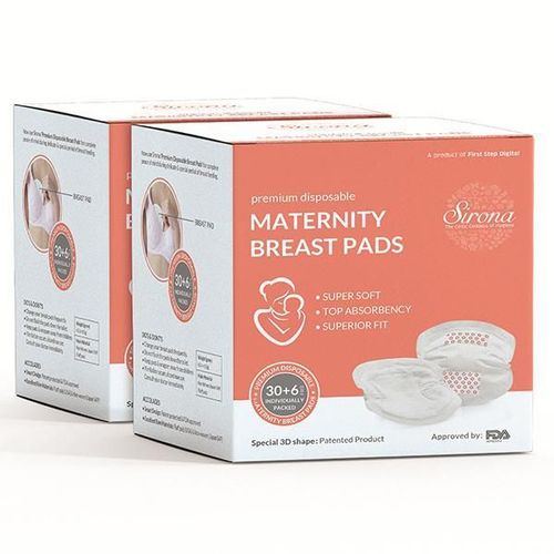 Sirona Premium Disposable Maternity Breast Pads (Pack of 2 x 36's)