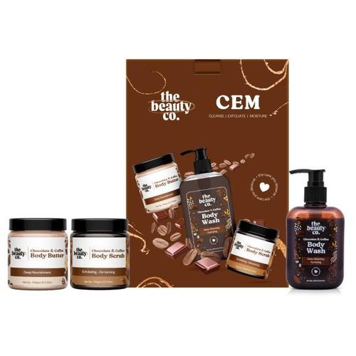 The Beauty Co. ChoCo Cleansing-Exfoliating-Moisturizing Kit (Body Scrub + Body Wash + Body Butter)