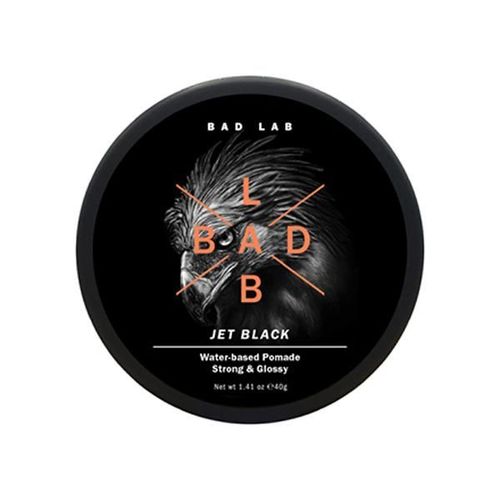 Bad Lab Jet Black Water-based Pomade, Strong & Glossy 40 gm