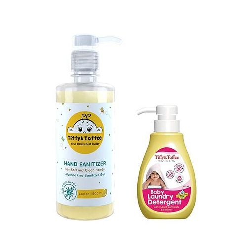 Tiffy & Toffee Non-Alcoholic Hand Sanitizer - Lemon 500 ml + Baby Laundry Detergent 200 ml