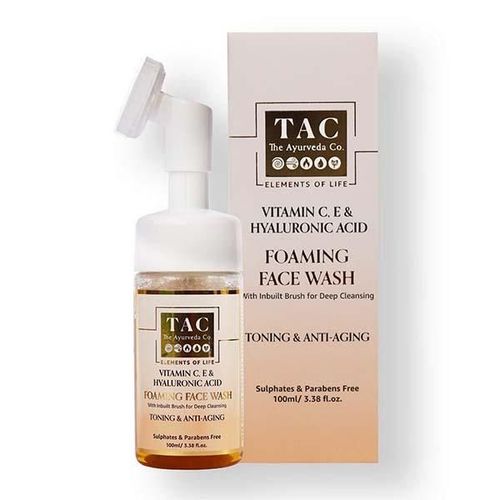 TAC The Ayurveda Co. Vitamin C,E and Hyaluronic acid Foaming Face Wash 100 ml