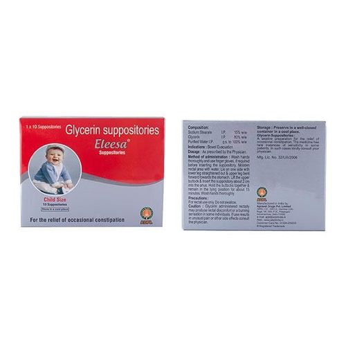 Agrawal Eleesa Glycerin Suppositories - Child 10 s
