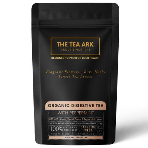 The Tea Ark Organic Digestive Tea Powder - Peppermint 50 gm (Pouch)