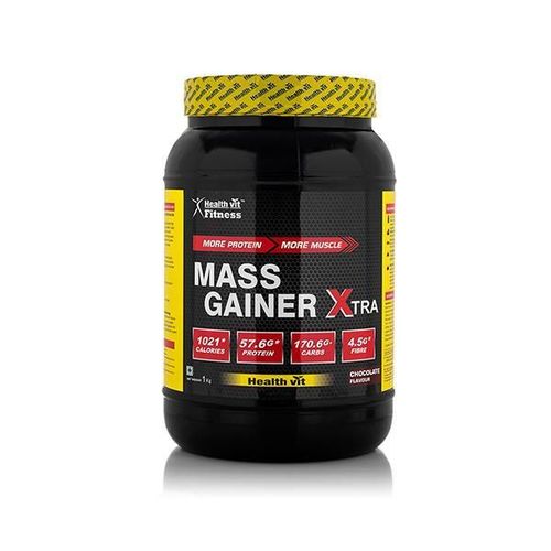 HealthVit Fitness Mass Gainer Xtra Powder - Chocolate Flavour 1 kg