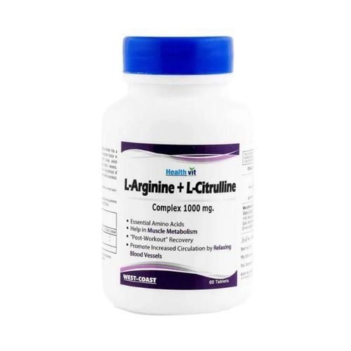 Healthvit L-Arginine L-Citrulline Complex- Tablets 60's