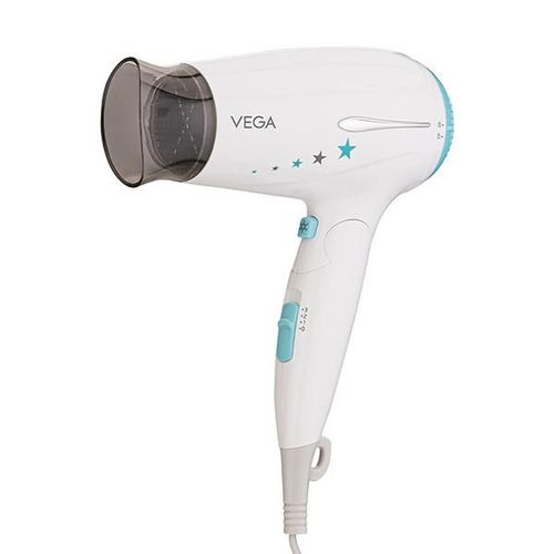 Vega Insta Wave 1600W Hair Dryer With Cool Shot, 3 Heat/ Speed Setting Detachable Nozzle, (Vhdh-22)