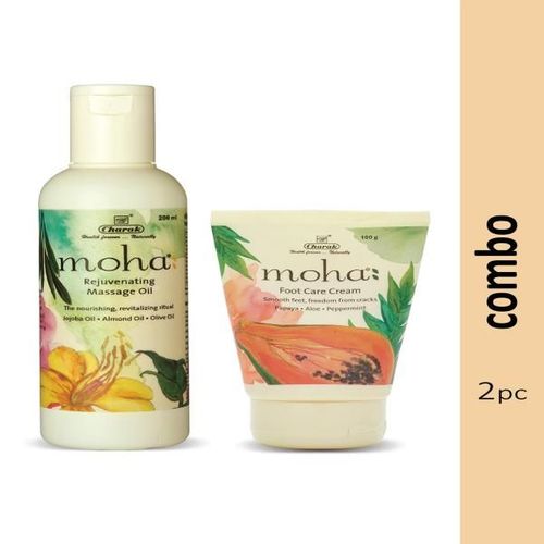 Moha Rejuvenating Massage Oil 200 ml + Moha Foot Care Cream 100 gm 1's