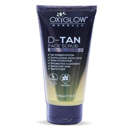 OxyGlow Herbals D-Tan Face Scrub Avocodo, Vitamin E & Clove Oil 100 gm