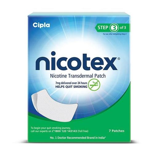 Nicotex Nicotine Transdermal 7 mg Patch 7's
