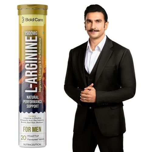Bold Care L-Arginine Effervescent Tablets - Mixed Fruit Flavour 20's