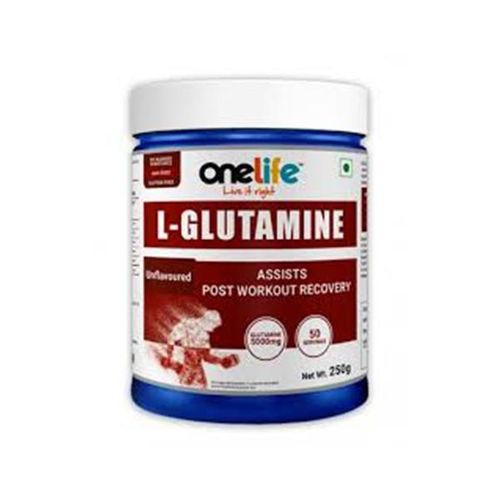 Onelife Glutamine Post Workout Recovery Powder - Unflavoured 250 gm