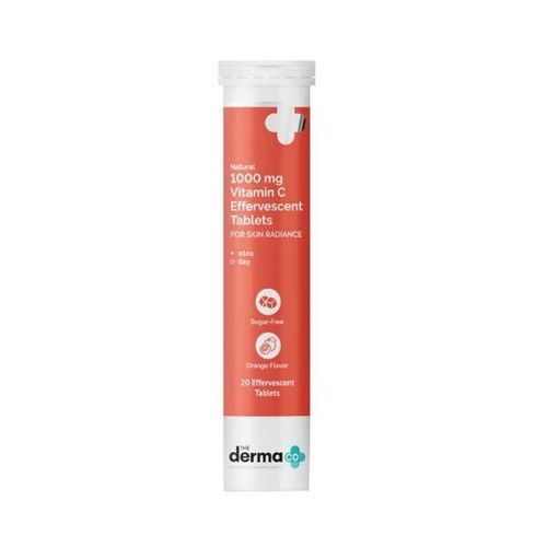 The Derma Co. 1000 Mg Vitamin C Orange Flavor Sugar Free Effervescent 20 tablets 100 gm