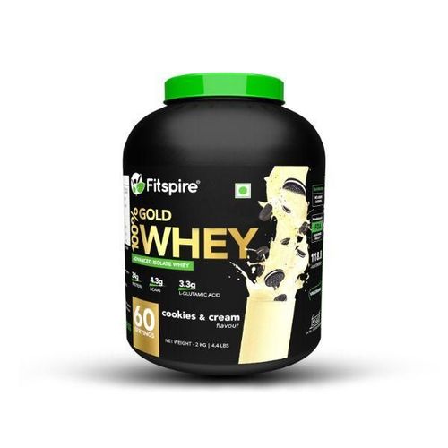Fitspire Advanced Isolate Gold Whey Protein 60 Servings Cookie and Cream 2000 gm