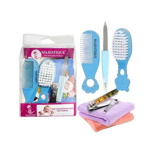Majestique Baby Grooming kit with Soft Towels for Newborns & Toddlers - 6Pcs/Multicolor 1's