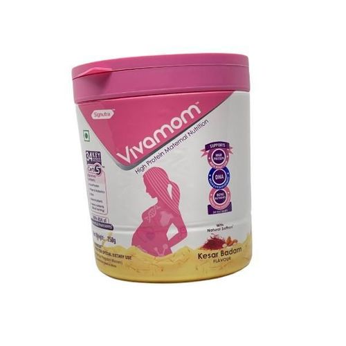 Vivamom High Protein Maternal Nutrition Supplement Powder Jar - Kesar Badam Flavour 250 g