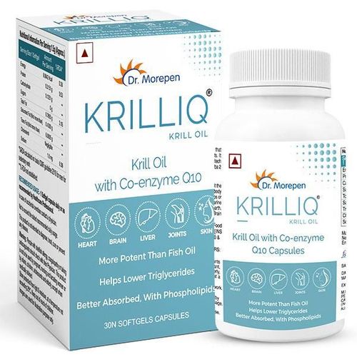 Dr. Morepen Krilliq Krill Oil with Co-Enzyme Q10 Softgel Capsule 30's