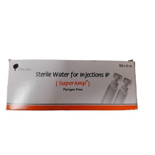 Otsuka Sterile Water For Injection Ip (Super Amp) Pyrogen Free (Pack of 50 x 5 ml)