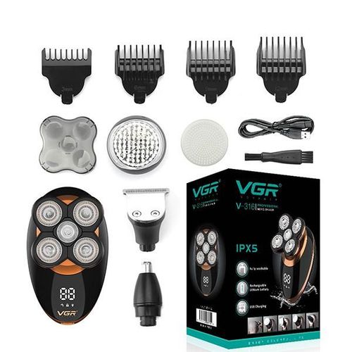 VGR V-316 Trimmer 50 min Runtime 3 Length Settings (Black) 1's