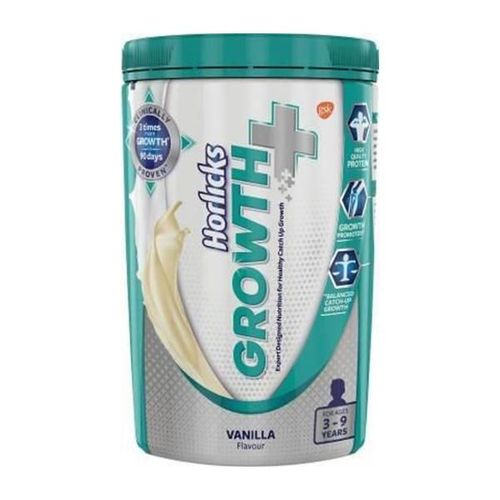 Horlicks Growth Plus Powder - Vanilla Flavour 400 gm (Pet Jar)