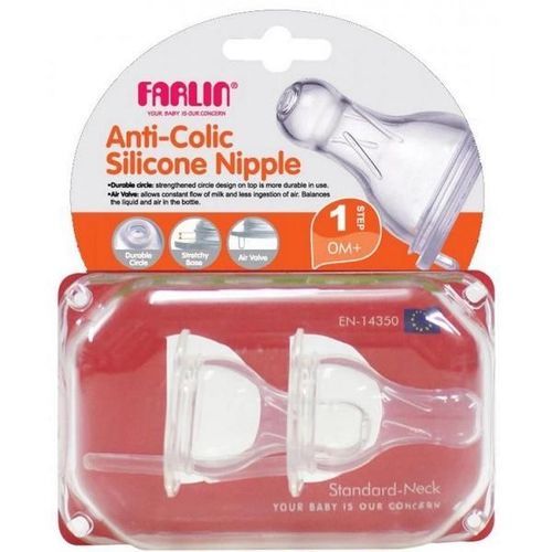 Farlin Anti-Colic Silicon Nipple S 1's