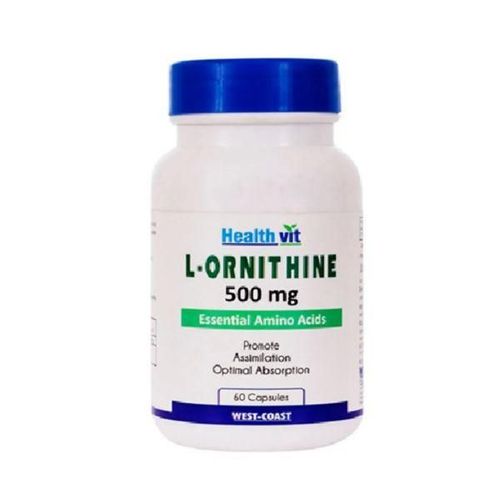 Healthvit L-Ornithine 500 mg Essential Amino Acid- Capsules 60's