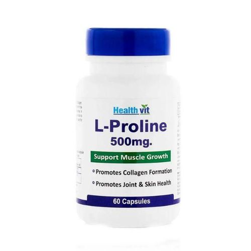 Healthvit L-Proline 500mg Support Muscle Growth- Capsules 60's