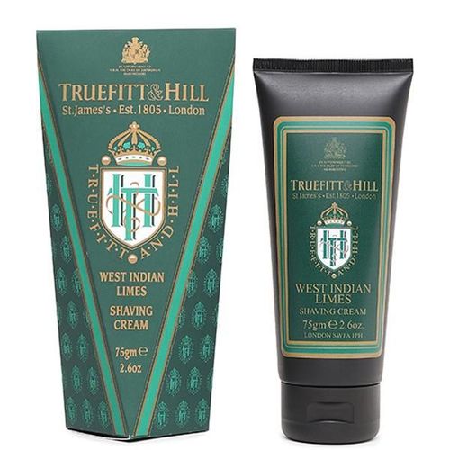 Truefitt and Hill West Indian Limes Shave Cream Tube Essential Grooming Collection Best For Normal and Dry Skin Types 75 gm