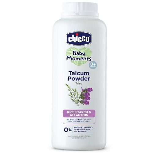 Chicco Baby Moments Talcum Powder (0+ Months) - Rice Starch & Allantoin 150 gm