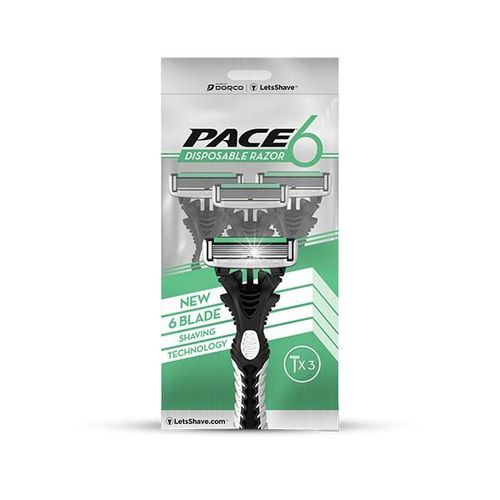 LetsShave Pace 6 Disposable Razor - Men 3's