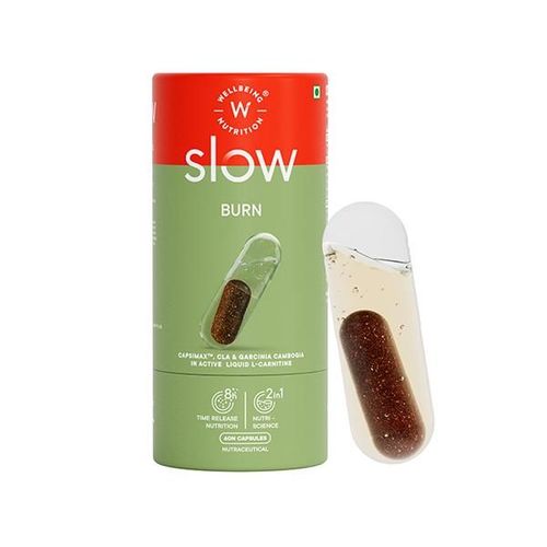 Wellbeing Nutrition Slow Burn with Capsimax Garcinia Chromium and Liquid L Carnitine Clinically Proven Supplement