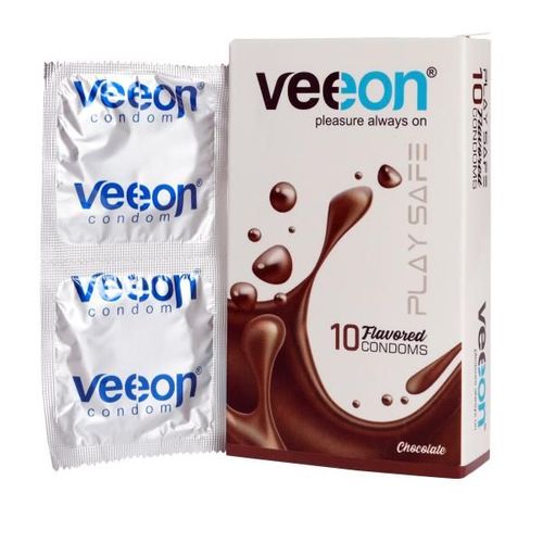 Veeon Play Safe Flavored Condoms - Chocolate 10's