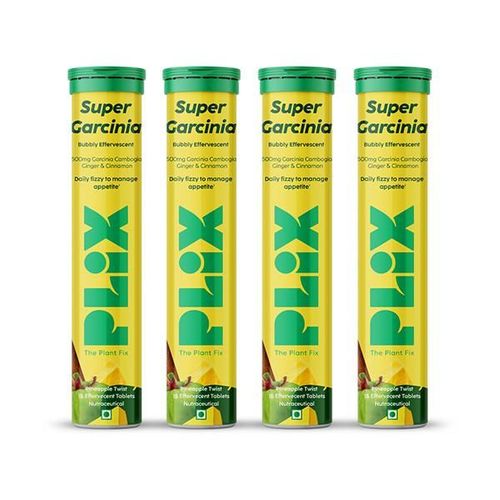 Plix The Plant Fix Garcinia Cambogia For Weight Loss I 15 Effervescent Tablets, For Unisex 4's