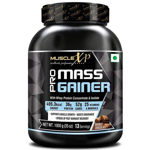 MuscleXP Pro Mass Gainer Powder (13 Servings) - Double Chocolate Flavour 1 kg