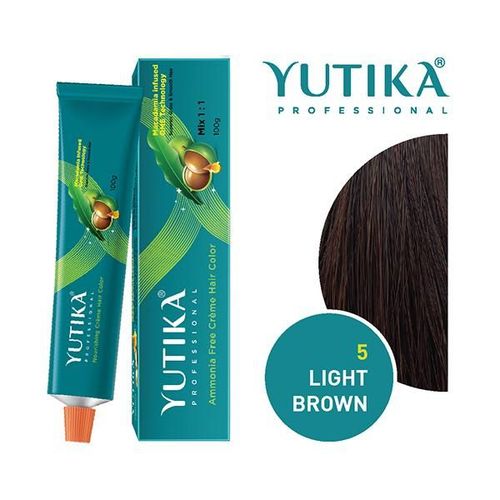 Yutika Creme Hair Color - 5.0 Light Brown 100 gm